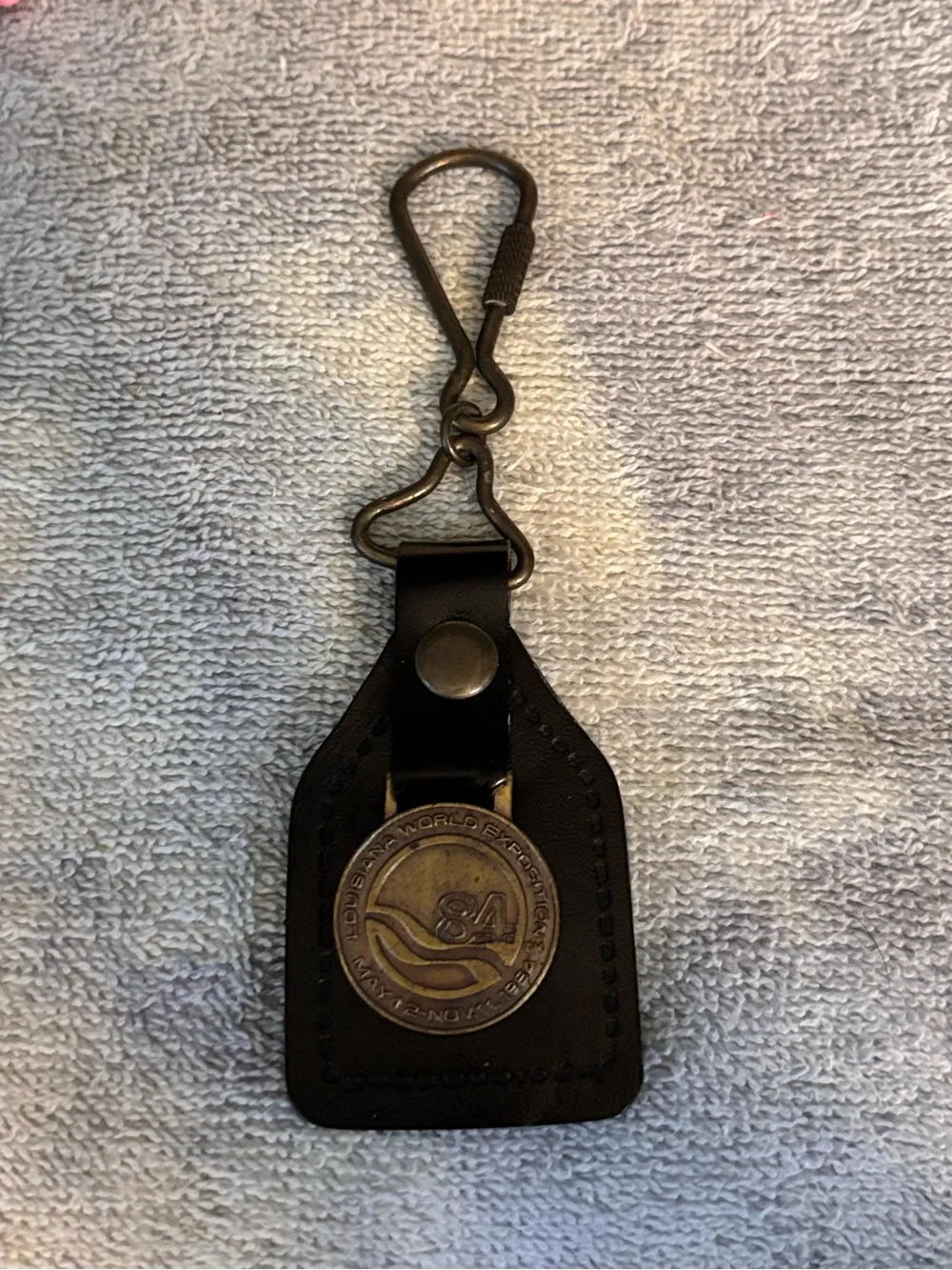 Vintage 1984 Louisiana World Exposition keychain an official souvenir medallion